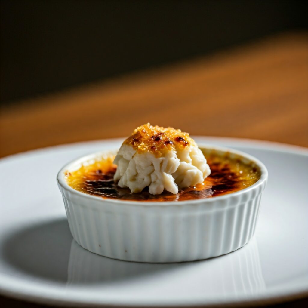 Savory Crab Brulee with Crispy Sugar Top