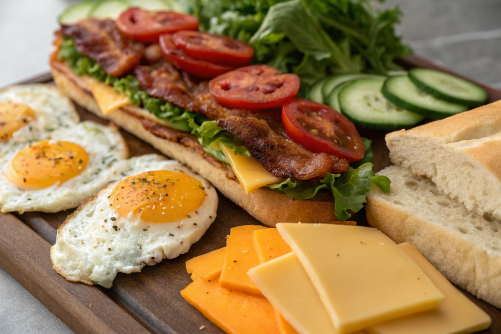 Loaded Breakfast Sandwich ingredients