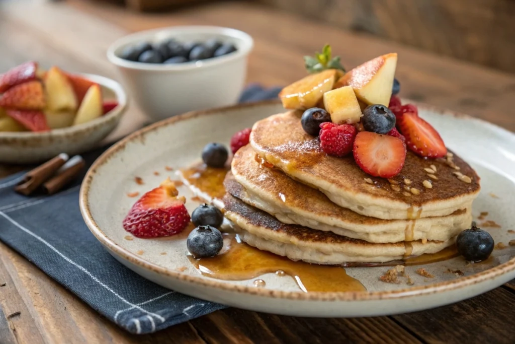 Tasty buckwheat pancakes served naturally