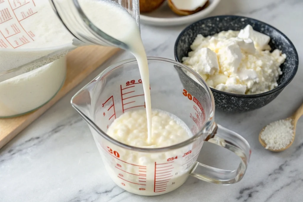 Kefir in measuring cup, what does kefir do in baking?