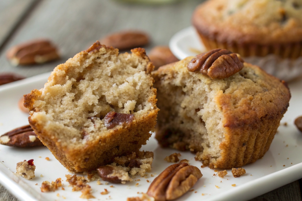 Fluffy Banana Pecan Muffins	