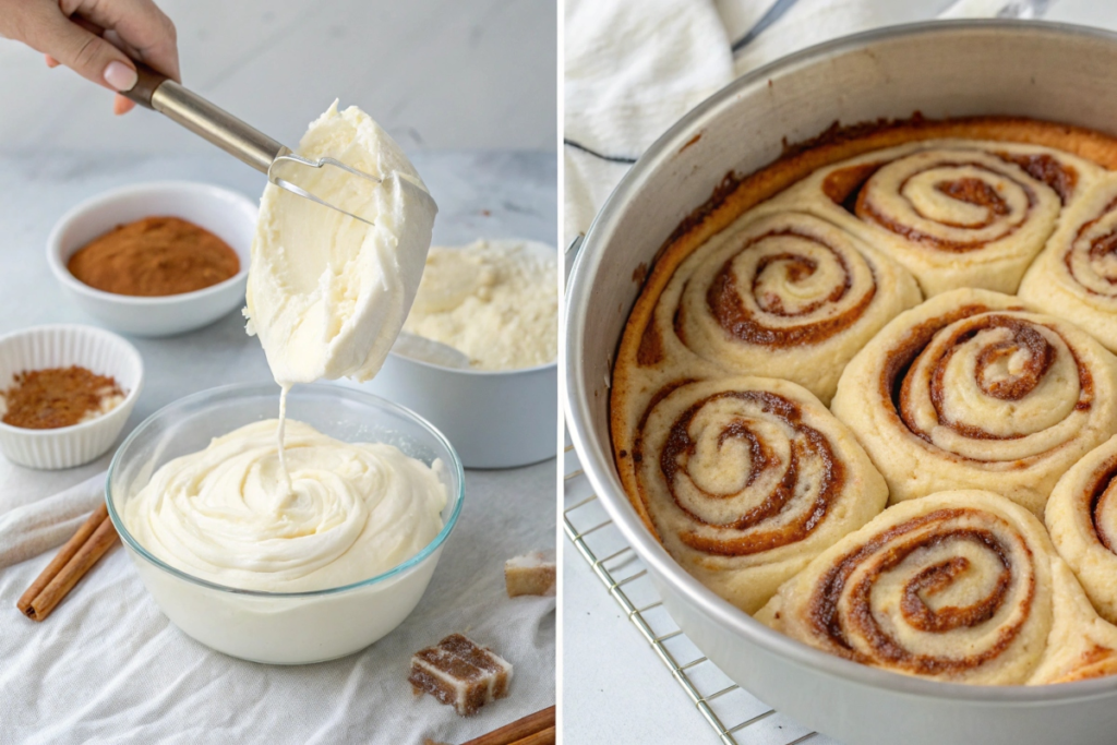 cinnamon rolls cheesecake step by step	